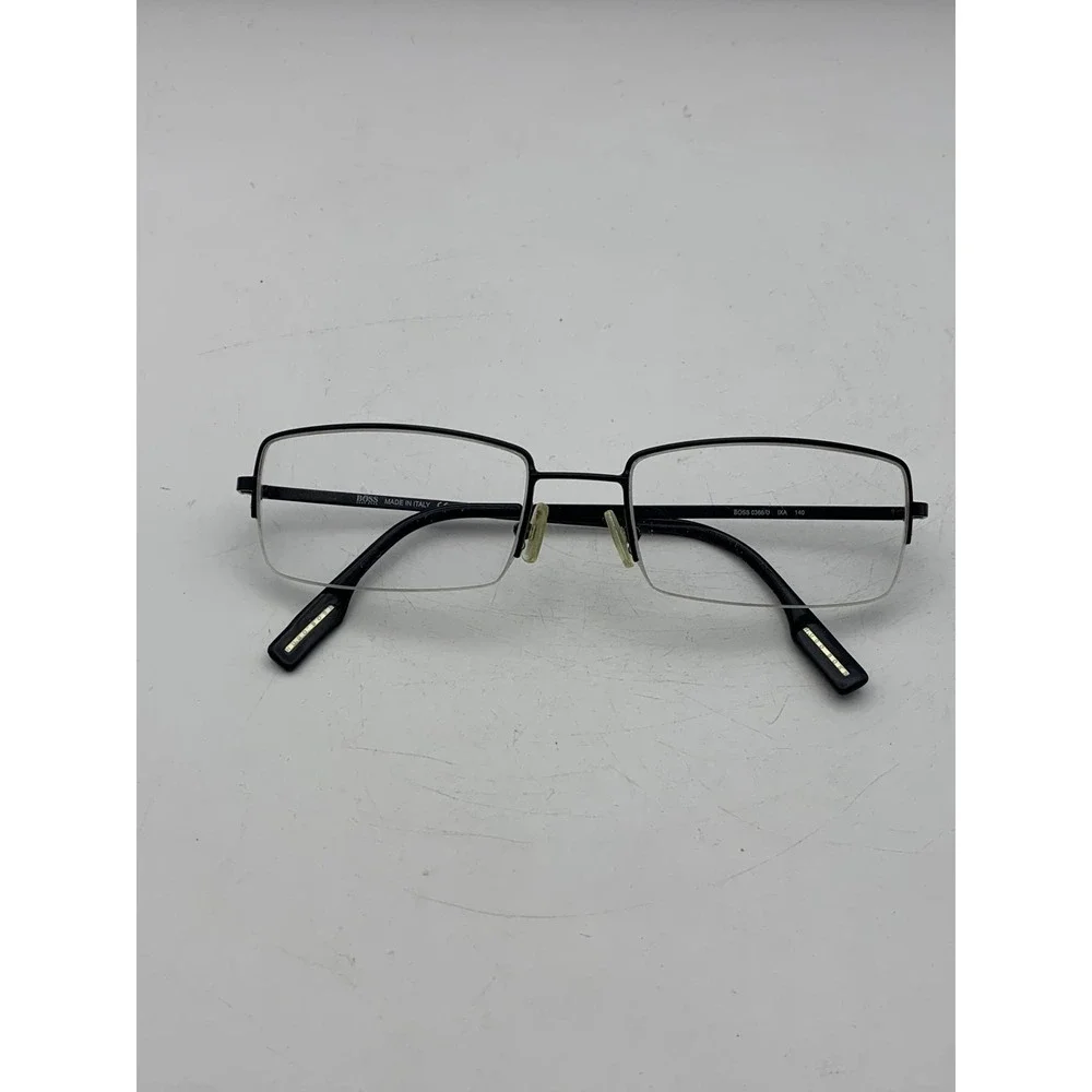 Boss Eyeglasses BOSS 0366/U IXA 54-19 140 Black Rectangle Half Rim Mens Frame